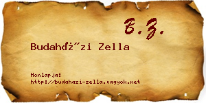 Budaházi Zella névjegykártya